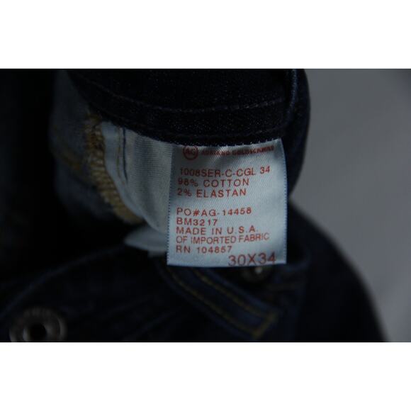 AG Adriano Goldschmied Jeans Mens 30x34 Hero Relaxed Fit Blue Denim Distressed - Picture 4 of 10